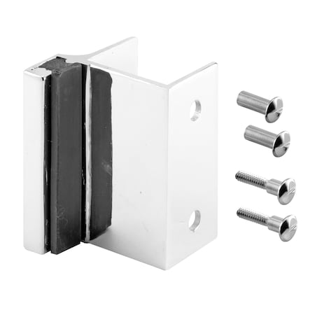 Prime-Line Outswing Strike and Keeper, 1-in., Cast Zamak, Chrome Plated Finish, w/Fasteners (Single Pack) 656-9375